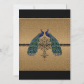 pauwenveer 7 - Formele elegante bruiloft Kaart (Achterkant)