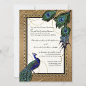  pauwenveer 7 - Formele elegante bruiloft Kaart (Voorkant)