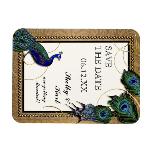  pauwenveer 7 - Formele elegante bruiloft Magneet (Horizontaal)