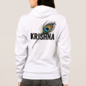 pauwenveer met Krishna Hoodie (Achterkant)