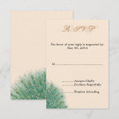 pauwenveren RSVP Kaartje (Voorkant / Achterkant)