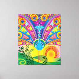Pauwestaart Canvas Afdruk