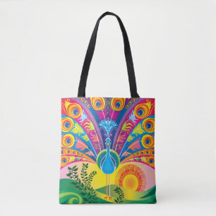 Pauwestaart Glans Tote Bag