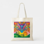 Pauwestaart Glans Tote Bag (Achterkant)