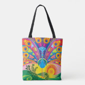 Pauwestaart Glans Tote Bag (Achterkant)
