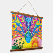 Pauwestaart Hangend Wandkleed (Gebogen)