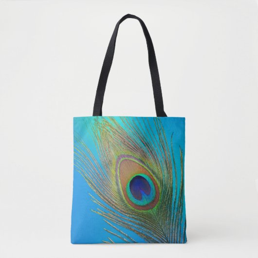 Pauwestaartveer Tote Bag (Voorkant)