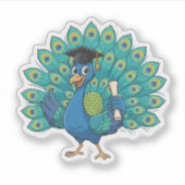 Pauwgradatie Sticker (Voorkant)