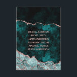 Pauwgroen & Roze Gouden Tafelnummer Zitplaatsen<br><div class="desc">Rijk Pauwgroen & Elegant Roze Gouden Nep Folie Waterverf Marmer Agate Vergulde Geode Uitnodiging Design,  met Modern en Script lettertypen. Luxe Trendy en Chic Trouwfotoalbum! ~ Kijk in mijn winkel om het hele trouwpakket voor dit ontwerp te zien!</div>