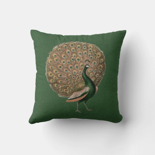 Pauwgroene Smaragd 55e trouwdagjubileum Kussen (Achterkant)