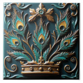 pauwkoningin tegeltje (Voorkant)