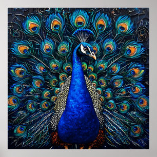 🦚 Pauwluik Muur Kunst Voor Elegante Huisdecoratie Poster