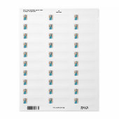 Pauwluister Glans met achtergrondkleur & Jesaja 60 Etiket (Full Sheet)
