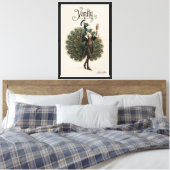 Pauwluisterige Dandy Canvas Afdruk (Insitu (Slaapkamer))