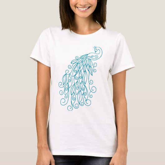 Pauwontwerp Dames T-Shirt (Voorkant)