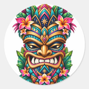 Pauwstaart Kuif Tiki Sticker