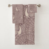 pauwstaartpatroon bad handdoek (Insitu)
