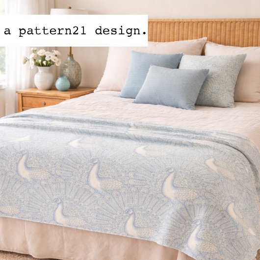 pauwstaartpatroon fleece deken
