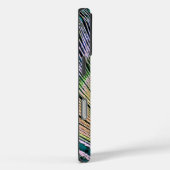 Pauwstaartveer op Turquoise Case-Mate iPhone Case (Achterkant / Rechts)