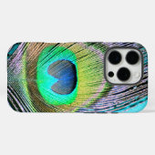 Pauwstaartveer op Turquoise Case-Mate iPhone Case (Achterkant (horizontaal))