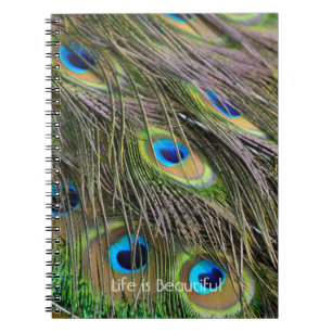 Pauwstaartveren Vogel Kauai (mijn fotografie) Notitieboek