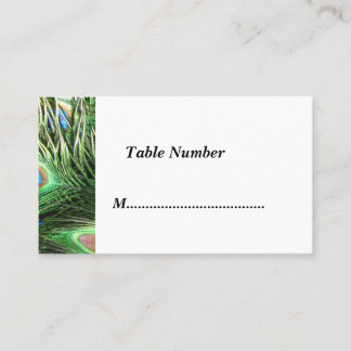 Pauwtafel nummers Klassiek Plaatskaartje