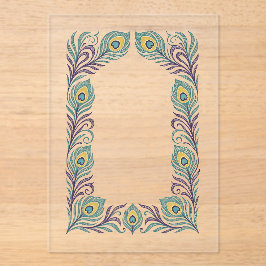 Pauwveer Acryl Uitnodiging