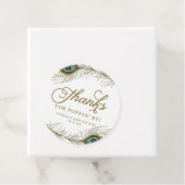 Pauwveer Baby Shower Bedank Champagne Bedankjes Labels (In situ)