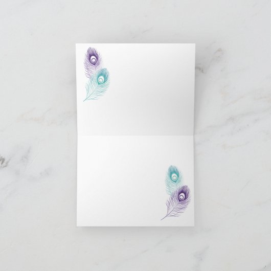 Pauwveer Bedankkaart (Binnen)