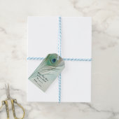 Pauwveer Boho Chic Aquarel Aangepaste Feest Cadeaulabel (Met Touw)