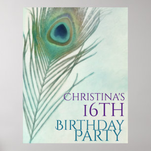 Pauwveer Boho Chic Waterverf Banner Poster