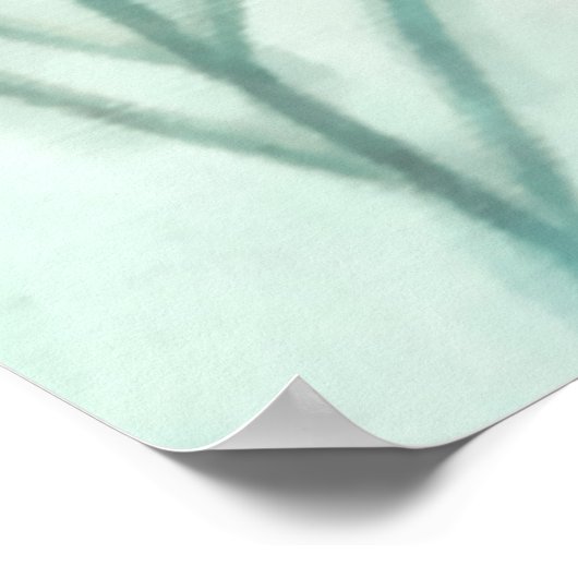 Pauwveer Boho Chic Waterverf Banner Poster (Hoek)