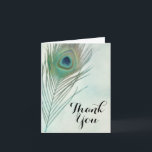 Pauwveer Boho Chic Waterverf Bedankt<br><div class="desc">Pauwveer Boho Chic Waterverf Bedankt Kaart. Pas aan zoals je wilt. Je kunt tekst toevoegen of leeg laten om er zelf iets in te schrijven.</div>