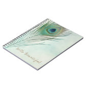 Pauwveer Boho Chic Waterverf Custom Notitieboek (Linkerzijde)