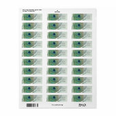 Pauwveer Boho Chic Waterverf Uitnodiging Etiket (Full Sheet)