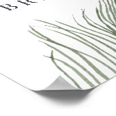 Pauwveer Bruiloftsborrel Welkomstbord Poster (Hoek)