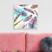 Pauwveer Canvas Afdruk (Insitu (Woonkamer))