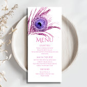 Pauwveer Chique Glitter Roze Bat Mitzwa Menu