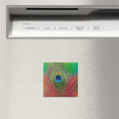 Pauwveer close-up magneet (Insitu (Vaatwasser))