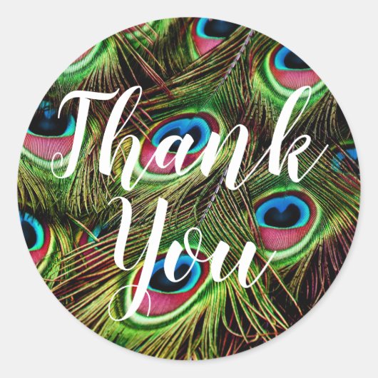 Pauwveer Dank Je Sticker (Voorkant)