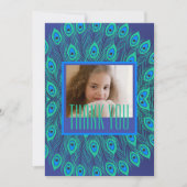 PAUWVEER DECORATIEF HERHALEND MOTIEF BLAUW KAART (Voorkant)