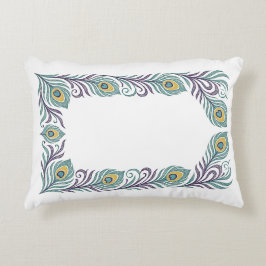 Pauwveer decoratieve kussen