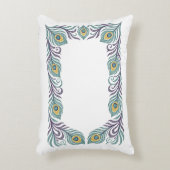 Pauwveer decoratieve kussen (Voorkant(Verticaal))