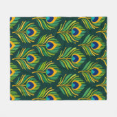 Pauwveer Fleece Deken (Voorkant (Horizontaal))