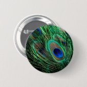 Pauwveer Gelukbrengend Ronde Button 5,7 Cm (Voorkant /achterkant)