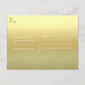 Pauwveer Goud Exotische Boho Bewaar de Datum Aankondigingskaart (Achterkant)