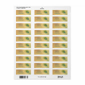Pauwveer Goud | Trouwen Etiket (Full Sheet)