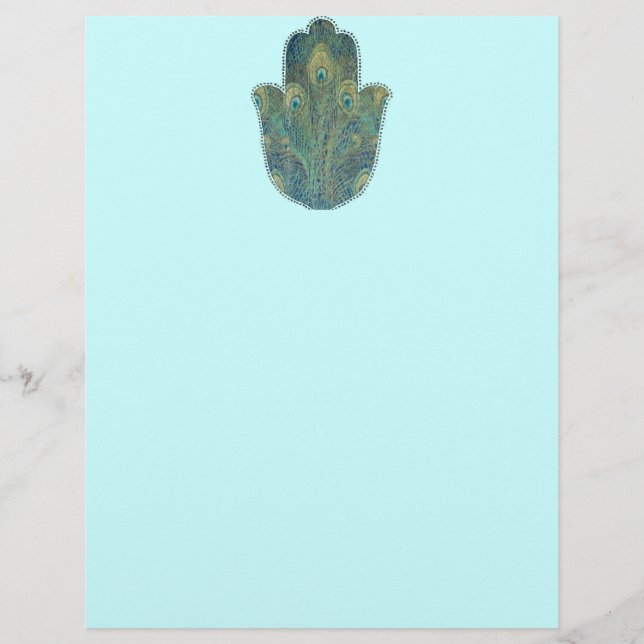 Pauwveer Hamsa (Voorkant)