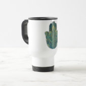 Pauwveer Hamsa Boho Judaica Reisbeker (Voorkant links)