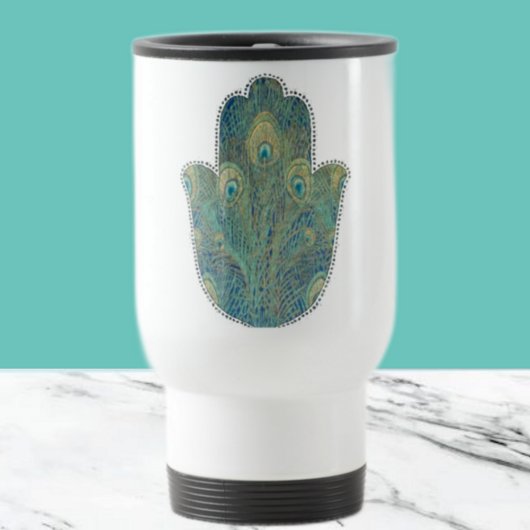 Pauwveer Hamsa Boho Judaica Reisbeker